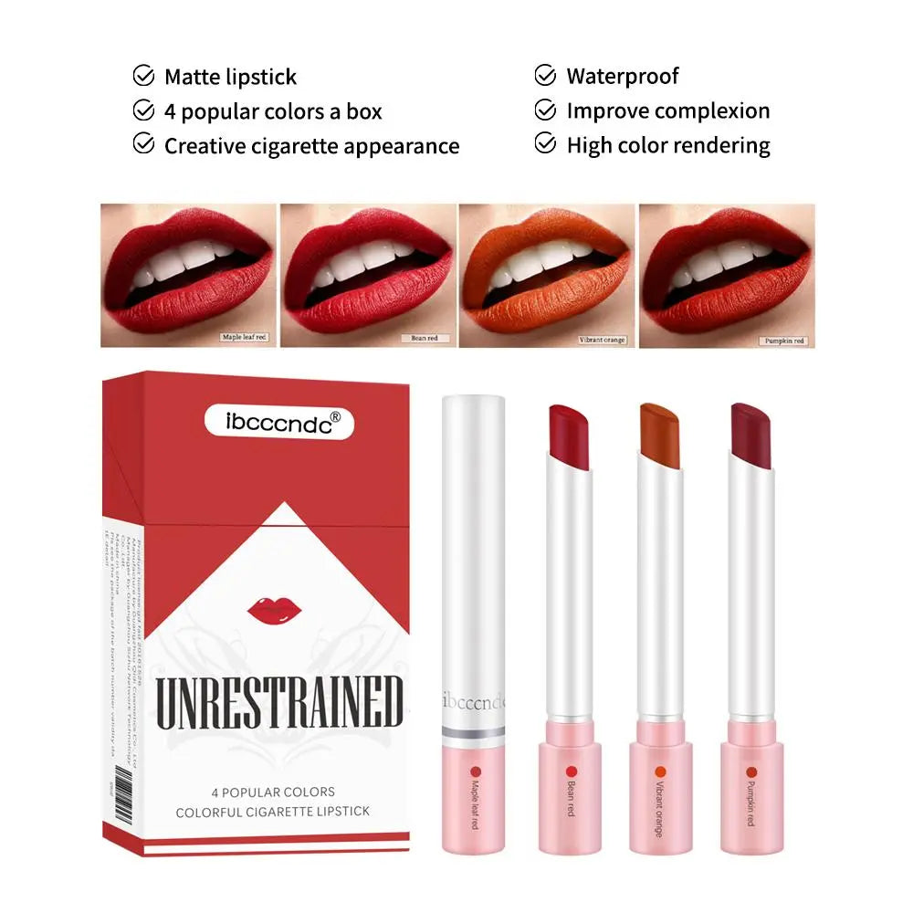 Spring Long-Lasting Matte Lipstick for Women, Waterproof Matte Lip Balm, Easy Coloring Glossy Lip Sticks, Music Festival Makeup Essentials, Moisturizing Hydrating Matte Lipstick, Girls and Women Cosmetic Accessories, Velvet Matt Finish Lip Gloss.