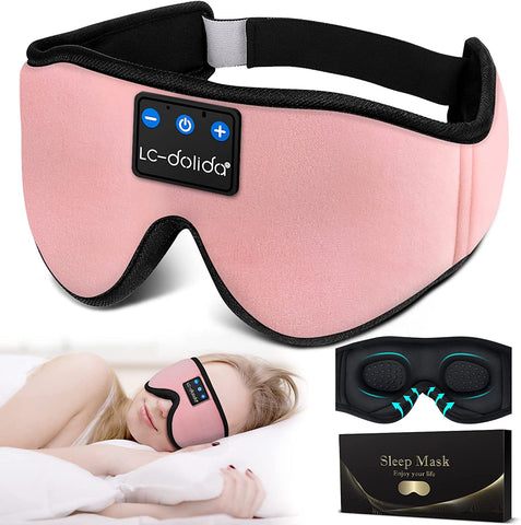 Sleep Mask with Bluetooth Headphones, Sleep Headphones Bluetooth Sleep Mask Breathable Sleeping Headphones for Side Sleepers Best Gift and Travel Essential