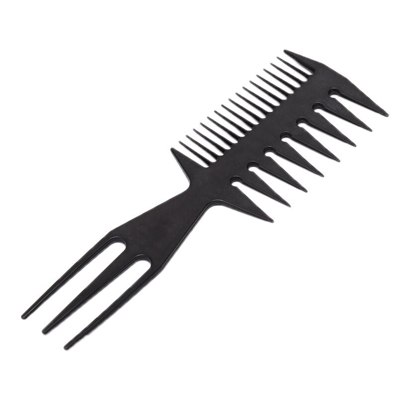 Big Teeth Double Side Tooth Combs Barber Hair Dyeing Cutting Coloring Brush Fish Bone Shape Hair Brush Man Hair Styling Tool