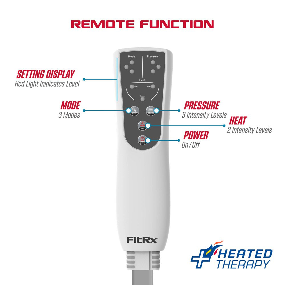 Recovermax Leg Massager, Heated Compression Leg and Foot Massager with Multiple Massage, Intensity, and Heat Levels