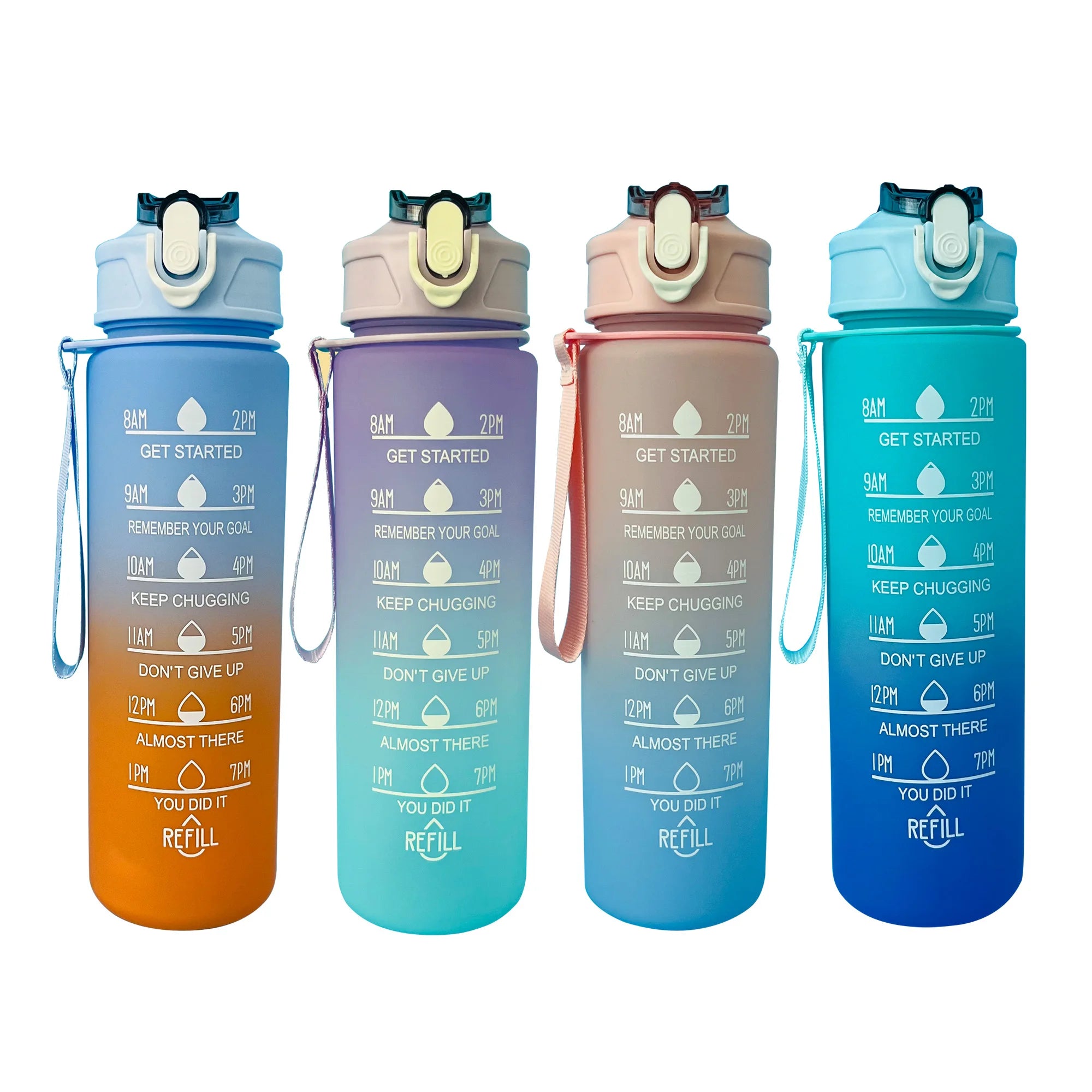 32Oz Water Bottle Motivational Sport Water Bottle Leakproof Drinking Bottles Outdoor Sports Travel Kettle Drinking Water Bottle