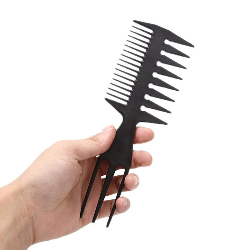 Big Teeth Double Side Tooth Combs Barber Hair Dyeing Cutting Coloring Brush Fish Bone Shape Hair Brush Man Hair Styling Tool