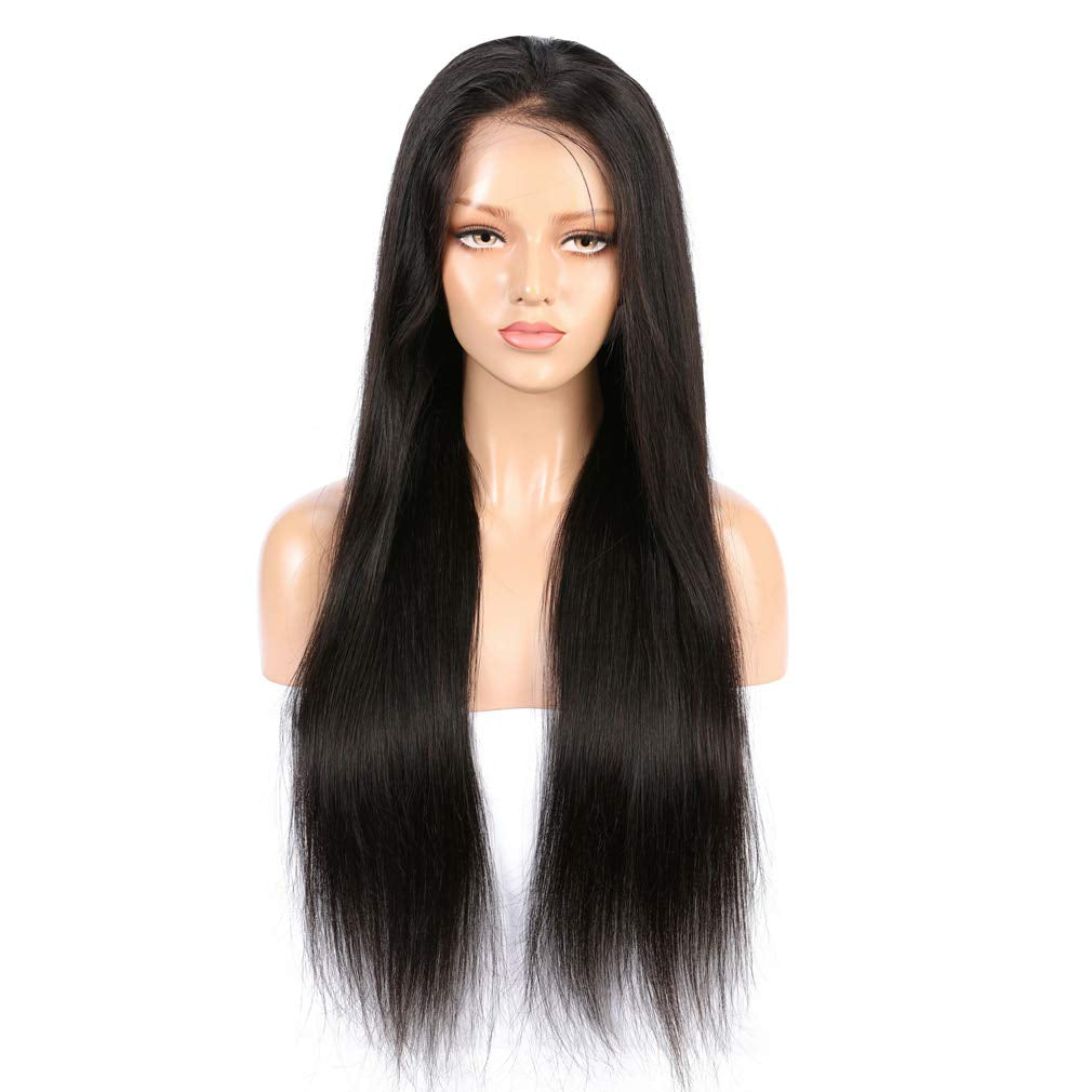 Silky Straight Lace Front Wigs for Women Remy Hair 18 INCH 150% Density 13X4 Lace Front Wigs Straight Human Hair Wigs Pre-Pluck for Black Women