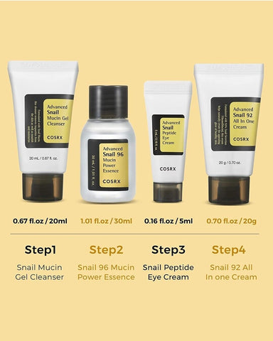 COSRX All about Snail Korean Skincare | TSA Approved Travel Size, Gift Set