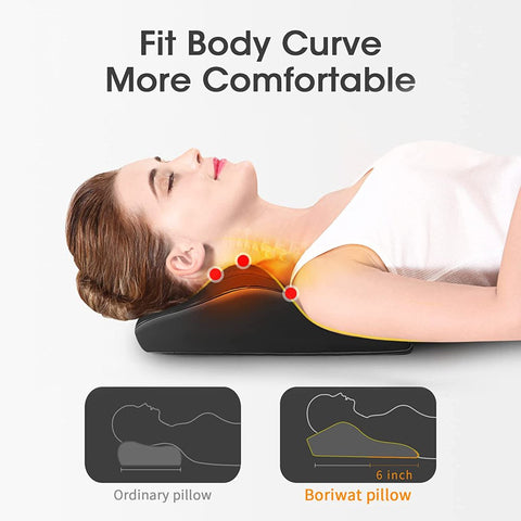 Back Massager with Heat Shiatsu Back and Neck Massager for Muscle Pain Relief and Relaxation 3D Kneading Massage Pillow for Neck and Back, Shoulder, Leg, Ideal Gift for Stress Relief