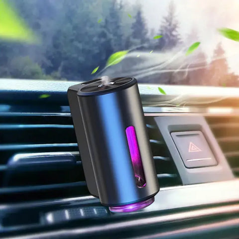 Rechargeable Car Air Freshener,Essential Oil Diffuser Aroma,Three Adjustable,Three Natural Perfume ,Long Stand-By Time Car Aromatherapy Diffuser,Vent Clips Perfume Essential Oil