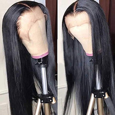 Silky Straight Lace Front Wigs for Women Remy Hair 18 INCH 150% Density 13X4 Lace Front Wigs Straight Human Hair Wigs Pre-Pluck for Black Women