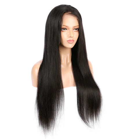 Silky Straight Lace Front Wigs for Women Remy Hair 18 INCH 150% Density 13X4 Lace Front Wigs Straight Human Hair Wigs Pre-Pluck for Black Women