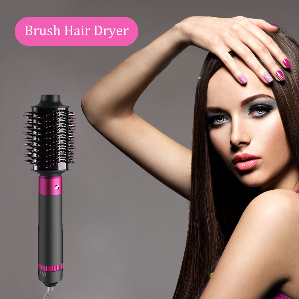 Hair Dryer Brush, 5 in 1 Blow Dryer Brush, One Step Hair Dryer and Styler Volumizer, Negative Ionic Hot Air Brush for Any Hairstyle, Detachable & Interchangeable Hair Straightener Curly Hair Brush.