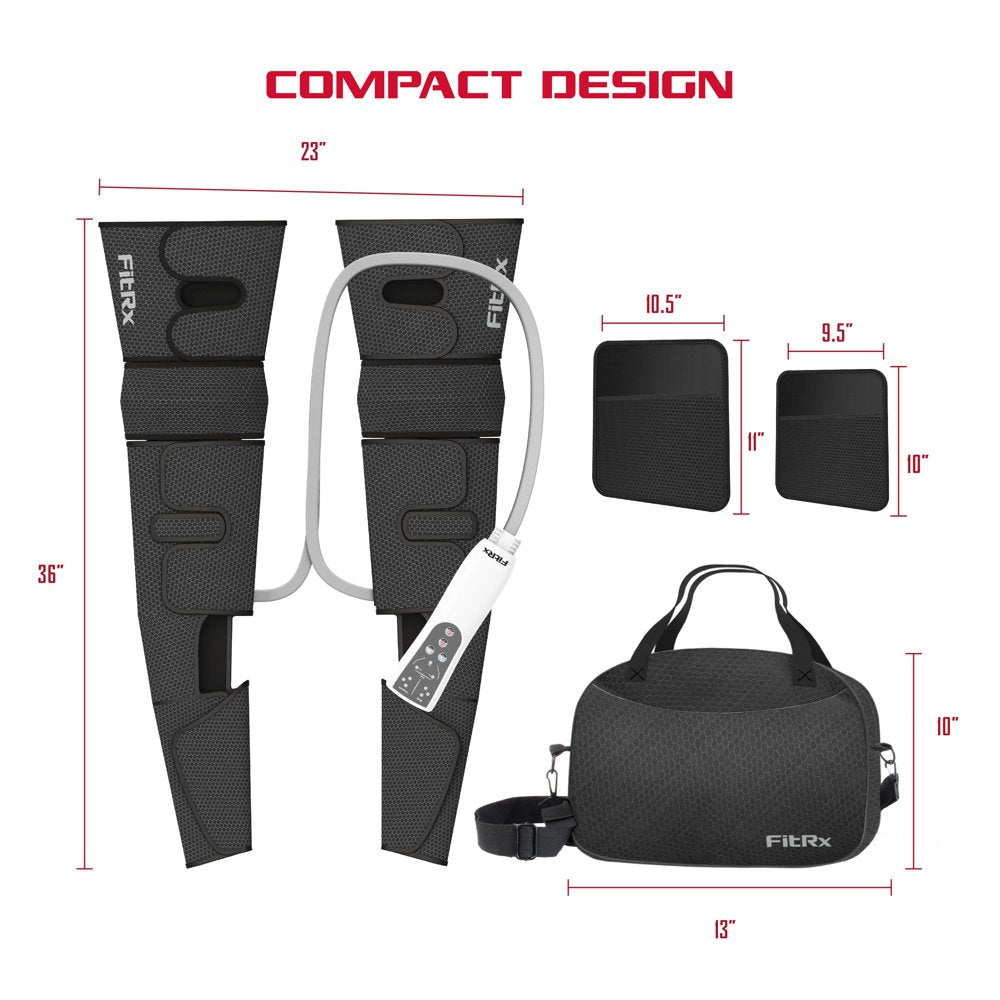 Recovermax Leg Massager, Heated Compression Leg and Foot Massager with Multiple Massage, Intensity, and Heat Levels