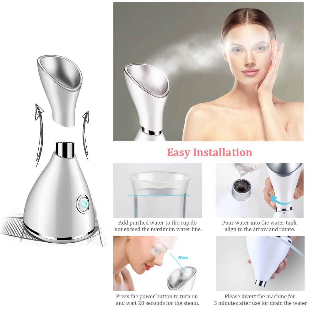 Facial Steamer,Nano Ionic Face Steamer,Facial Moisturizers Mist Sprayer